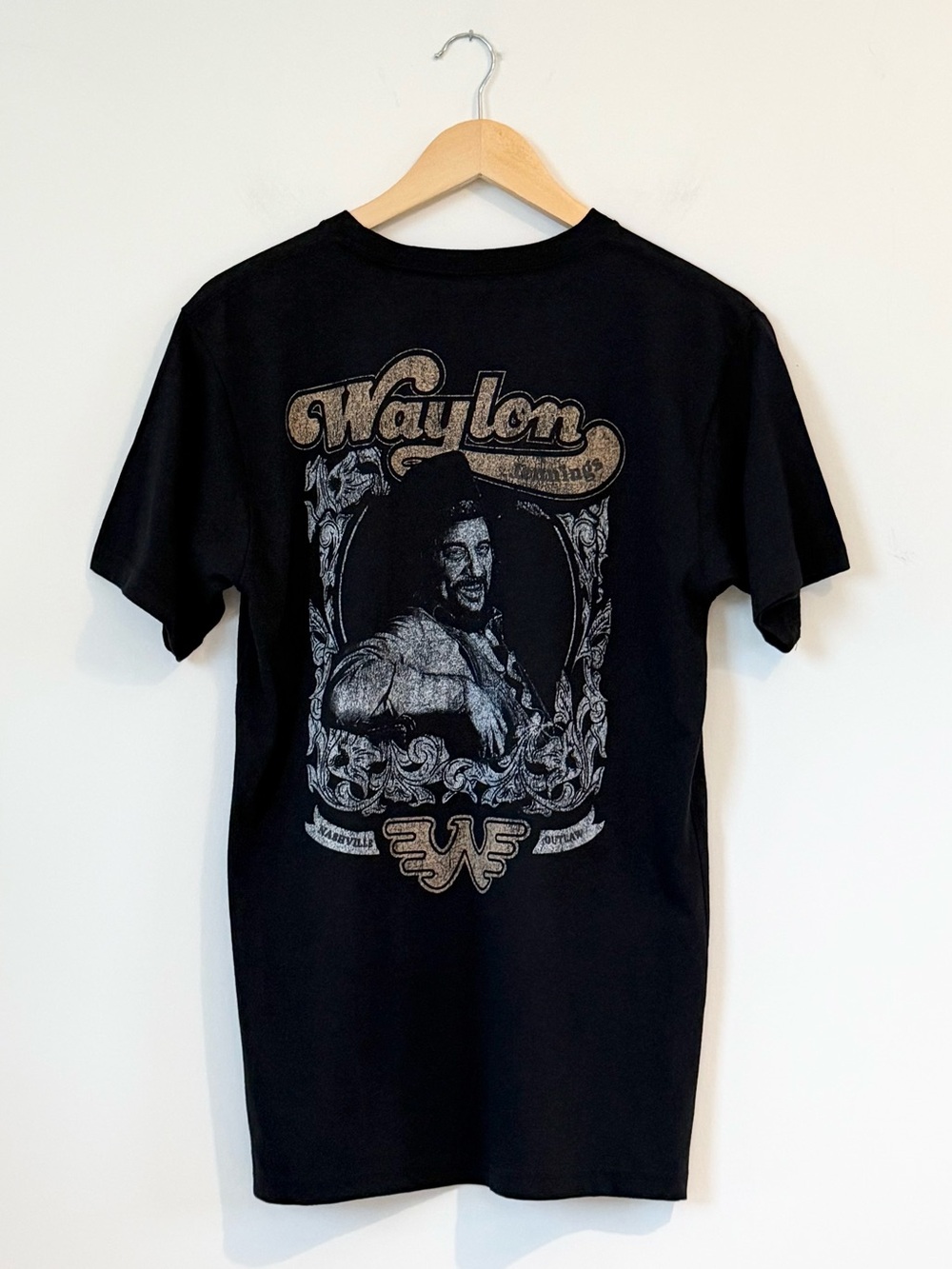 Waylon Jennings Midnight Rider Official Licensed Graphic T Shirt Country Outlaw